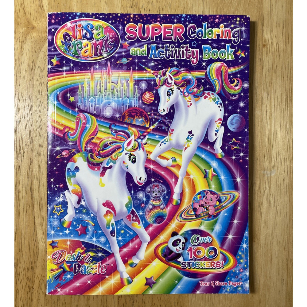 Lisa Frank SUPER Coloring AND Activity Book Dash & Dazzle